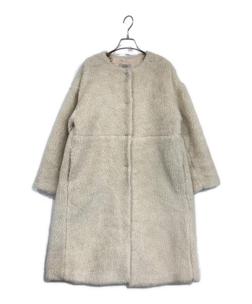 JOURNAL STANDARD relume（ジャーナルスタンダード レリューム）JOURNAL STANDARD relume (ジャーナルスタンダード レリューム) ウォッシャブルボアロングコート ホワイト サイズ:Fの古着・服飾アイテム