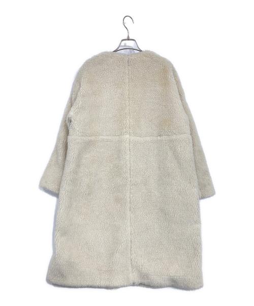 JOURNAL STANDARD relume（ジャーナルスタンダード レリューム）JOURNAL STANDARD relume (ジャーナルスタンダード レリューム) ウォッシャブルボアロングコート ホワイト サイズ:Fの古着・服飾アイテム