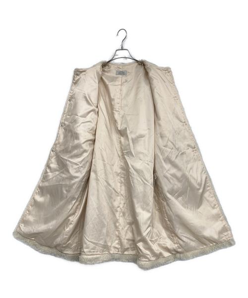 JOURNAL STANDARD relume（ジャーナルスタンダード レリューム）JOURNAL STANDARD relume (ジャーナルスタンダード レリューム) ウォッシャブルボアロングコート ホワイト サイズ:Fの古着・服飾アイテム