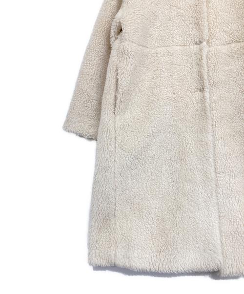 JOURNAL STANDARD relume（ジャーナルスタンダード レリューム）JOURNAL STANDARD relume (ジャーナルスタンダード レリューム) ウォッシャブルボアロングコート ホワイト サイズ:Fの古着・服飾アイテム