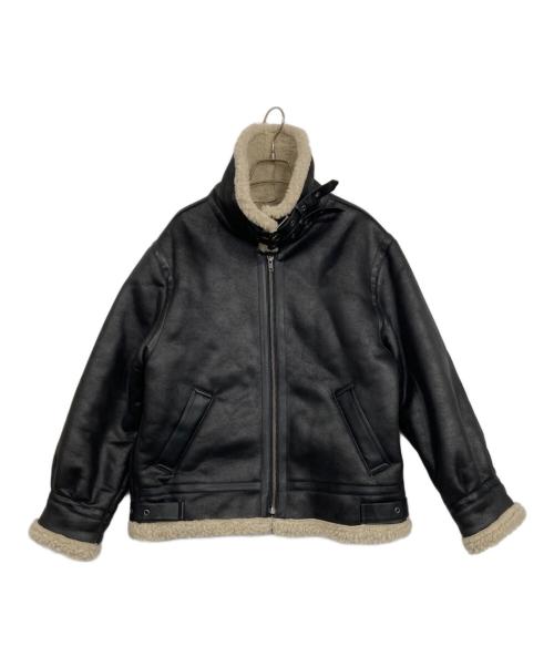 UNGRID（アングリッド）UNGRID (アングリッド) フェイクムートンボアジャケット ブラック サイズ:Mの古着・服飾アイテム