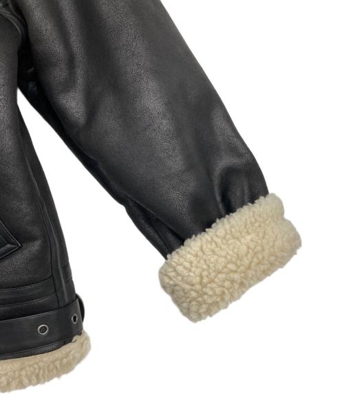 UNGRID（アングリッド）UNGRID (アングリッド) フェイクムートンボアジャケット ブラック サイズ:Mの古着・服飾アイテム