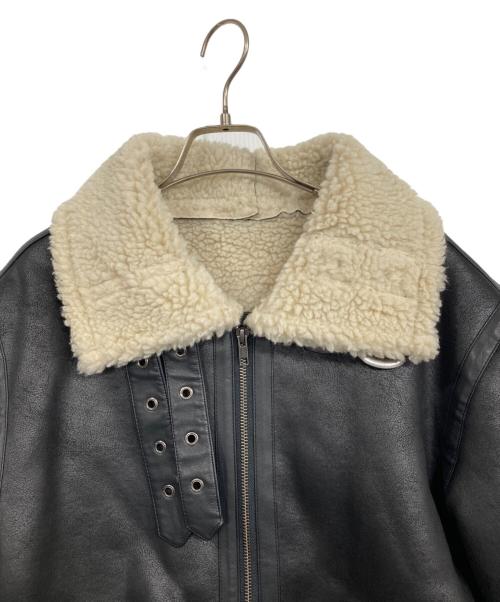 UNGRID（アングリッド）UNGRID (アングリッド) フェイクムートンボアジャケット ブラック サイズ:Mの古着・服飾アイテム