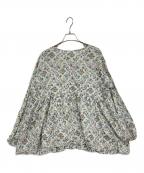 BEARDSLEYビアズリー）の古着「花更紗ギャザーブラウス」｜ホワイト