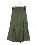 BEARDSLEYビアズリー）の古着「カーゴスカート」｜カーキ