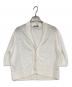 MARGARET HOWELL（マーガレットハウエル）の古着「リネン半袖カーディガン」｜ホワイト
