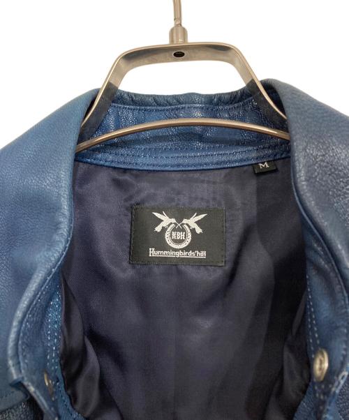 Hummingbirds'hill（ハミングバーズヒル）Hummingbirds'hill (ハミングバーズヒル) レザーウエスタンシャツ ブルー サイズ:Mの古着・服飾アイテム