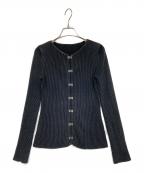 STUDIOUSステュディオス）の古着「ホックディティールニットカーディガン」｜ブラック