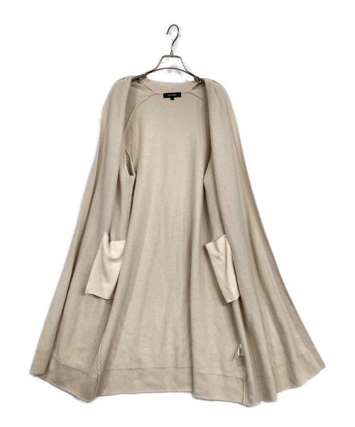 UNTITLED（アンタイトル）UNTITLED (アンタイトル) ソフトウールアンゴラロングカーディガン ベージュ サイズ:2の古着・服飾アイテム