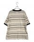 MHL (エムエイチエル) COTTON LINEN STRIPE JERSEY SS ベージュ×ブラック サイズ:SIZE L：5000円