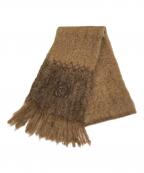 LOEWEロエベ）の古着「モヘアブレンドアナグラム刺繍マフラー」｜ブラウン