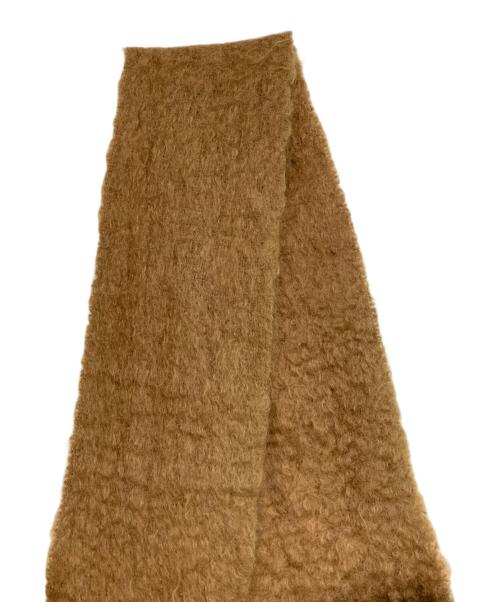 LOEWE（ロエベ）LOEWE (ロエベ) モヘアブレンドアナグラム刺繍マフラー ブラウンの古着・服飾アイテム