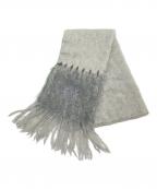 LOEWEロエベ）の古着「モヘアブレンドアナグラム刺繍マフラー」｜グレー