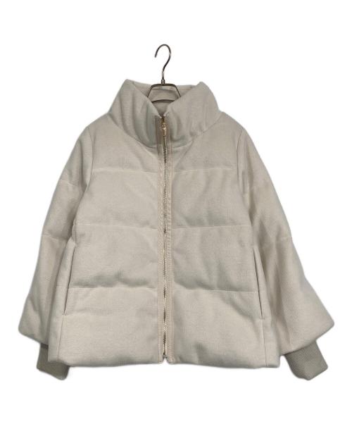 DoCLASSE（ドゥクラッセ）DoCLASSE (ドゥクラッセ) ウールライク・ダウンジャケット ホワイト サイズ:Mの古着・服飾アイテム