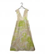 BALLSEYボールジィ）の古着「ストロボフラワープリント サロペットワンピース」｜グリーン