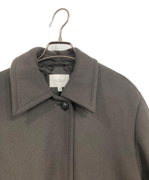 BEAUTY&YOUTH（ビューティーアンドユース）BEAUTY&YOUTH (ビューティーアンドユース) メルトンステンカラーベルトロングコート ブラウン サイズ:Mの古着・服飾アイテム