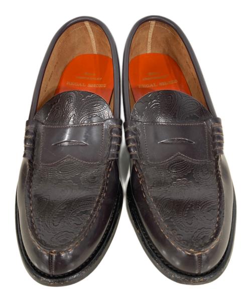 REGAL（リーガル）REGAL (リーガル) ペイズリー柄コインローファー ブラウン サイズ:25.5の古着・服飾アイテム