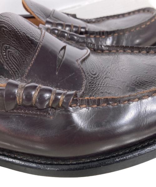 REGAL（リーガル）REGAL (リーガル) ペイズリー柄コインローファー ブラウン サイズ:25.5の古着・服飾アイテム