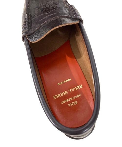 REGAL（リーガル）REGAL (リーガル) ペイズリー柄コインローファー ブラウン サイズ:25.5の古着・服飾アイテム