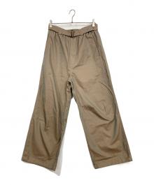 JOURNAL STANDARD relume（ジャーナルスタンダード レリューム）の古着「シャンブレーギャバジン ベルテッドスラックス」｜ブラウン