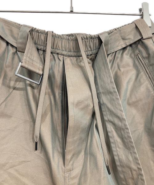 JOURNAL STANDARD relume（ジャーナルスタンダード レリューム）JOURNAL STANDARD relume (ジャーナルスタンダード レリューム) シャンブレーギャバジン ベルテッドスラックス ブラウン サイズ:Lの古着・服飾アイテム