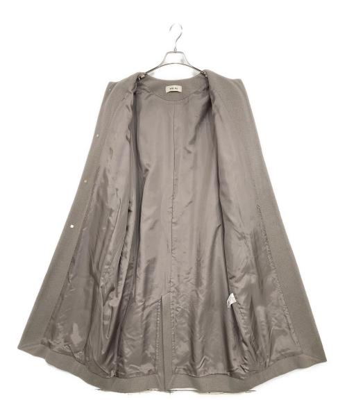 evam eva（エヴァムエヴァ）evam eva (エヴァムエヴァ) wool angora no collar coat グレー サイズ:2の古着・服飾アイテム