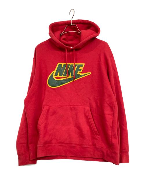 NIKE（ナイキ）NIKE (ナイキ) Supreme (シュプリーム) Leather Appkique Hooded Sweatshirt レッド サイズ:Lの古着・服飾アイテム