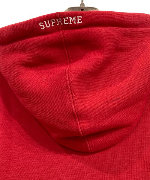 NIKE（ナイキ）NIKE (ナイキ) Supreme (シュプリーム) Leather Appkique Hooded Sweatshirt レッド サイズ:Lの古着・服飾アイテム