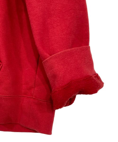 NIKE（ナイキ）NIKE (ナイキ) Supreme (シュプリーム) Leather Appkique Hooded Sweatshirt レッド サイズ:Lの古着・服飾アイテム