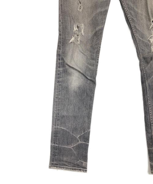n(n) by NUMBER (N)INE（エヌエヌバイナンバーナイン）n(n) by NUMBER (N)INE (エヌエヌバイナンバーナイン) ダメージ加工デニムパンツ グレー サイズ:3×30の古着・服飾アイテム
