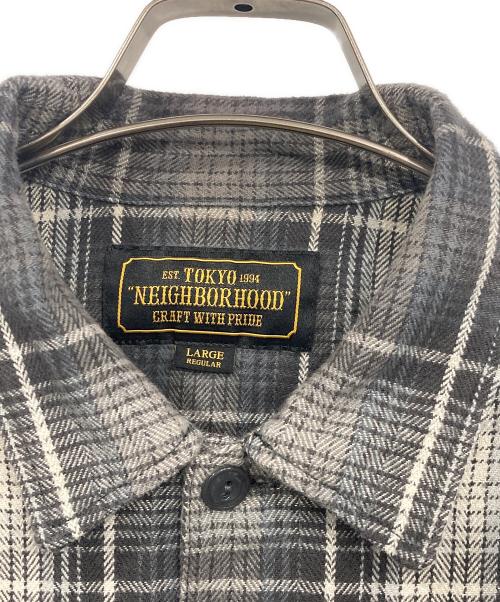 NEIGHBORHOOD（ネイバーフッド）NEIGHBORHOOD (ネイバーフッド) チェックシャツ グレー サイズ:Lの古着・服飾アイテム