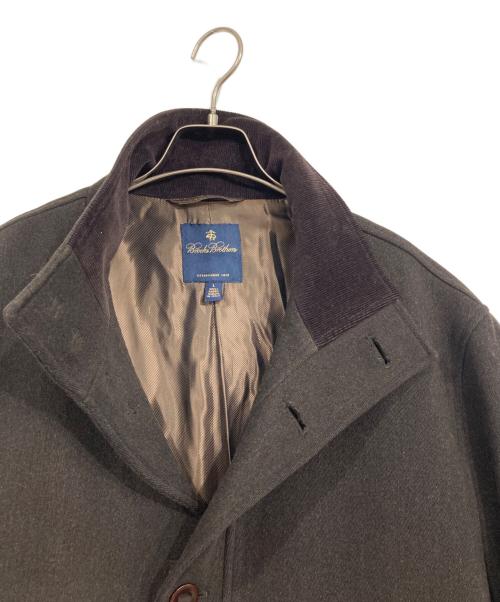 BROOKS BROTHERS（ブルックスブラザーズ）BROOKS BROTHERS (ブルックスブラザーズ) スタンドカラーコート ブラウン サイズ:Lの古着・服飾アイテム