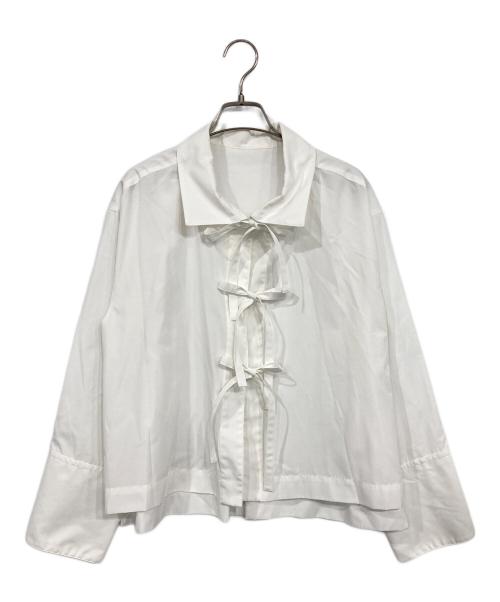 Adam et Rope（アダム エ ロペ）Adam et Rope (アダム エ ロペ) リボンシャツ ホワイト サイズ:Freeの古着・服飾アイテム