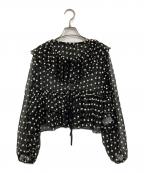 SHENERYシーナリー）の古着「フリルカラー2wayシフォンブラウス」｜ブラック