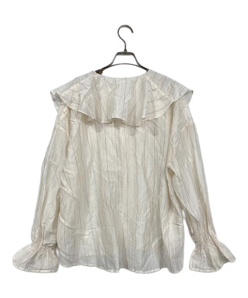 SHENERY（シーナリー）SHENERY (シーナリー) フリルカラーブラウス ベージュ サイズ:Freeの古着・服飾アイテム