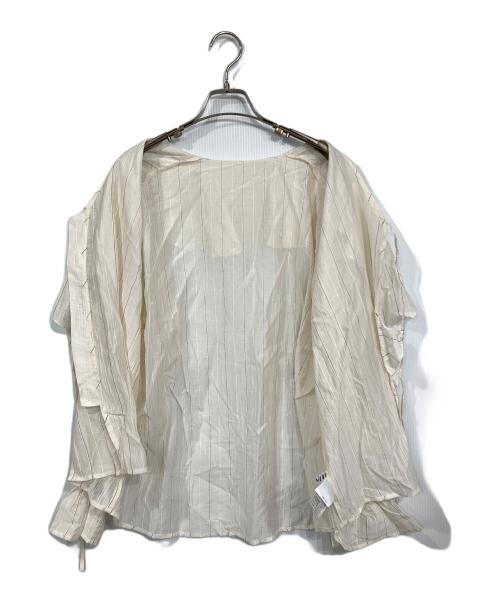 SHENERY（シーナリー）SHENERY (シーナリー) フリルカラーブラウス ベージュ サイズ:Freeの古着・服飾アイテム