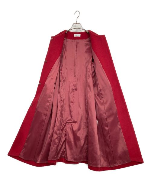 BARNEYS NEWYORK（バーニーズ・ニューヨーク）BARNEYS NEWYORK (バーニーズ・ニューヨーク) カシミヤブレンドコート レッド サイズ:40の古着・服飾アイテム