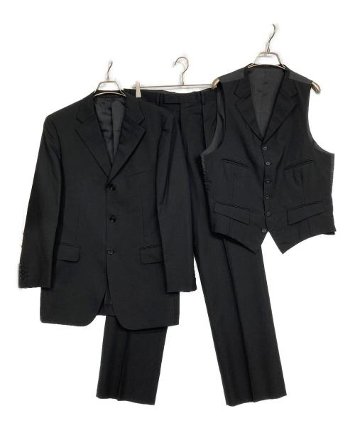 BURBERRY BLACK LABEL（バーバリーブラックレーベル）BURBERRY BLACK LABEL (バーバリーブラックレーベル) 3ピース3Bセットアップスーツ ブラック サイズ:40Lの古着・服飾アイテム