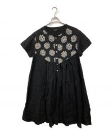 pas de calais（パドカレ）の古着「刺繍ワンピース」｜ブラック