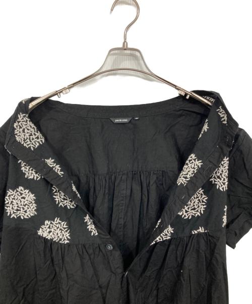 pas de calais（パドカレ）pas de calais (パドカレ) 刺繍ワンピース ブラック サイズ:36の古着・服飾アイテム