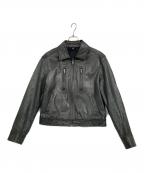 DKNYダナキャランニューヨーク）の古着「バッファローレザージャケット」｜グレー