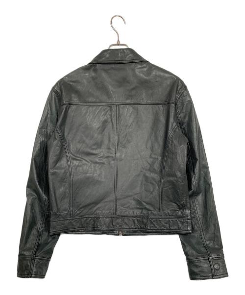 DKNY（ダナキャランニューヨーク）DKNY (ダナキャランニューヨーク) バッファローレザージャケット グレー サイズ:表記無しの古着・服飾アイテム