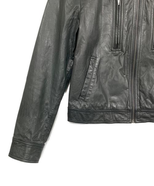 DKNY（ダナキャランニューヨーク）DKNY (ダナキャランニューヨーク) バッファローレザージャケット グレー サイズ:表記無しの古着・服飾アイテム