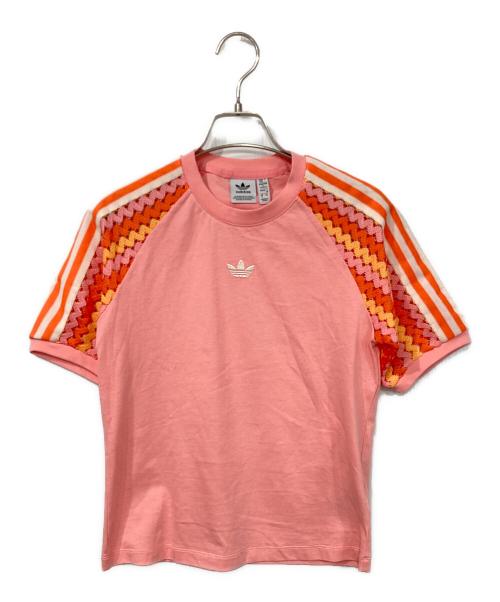 adidas（アディダス）adidas (アディダス) オリジナルス サマーグロー カリ 半袖Tシャツ ピンク サイズ:Mの古着・服飾アイテム