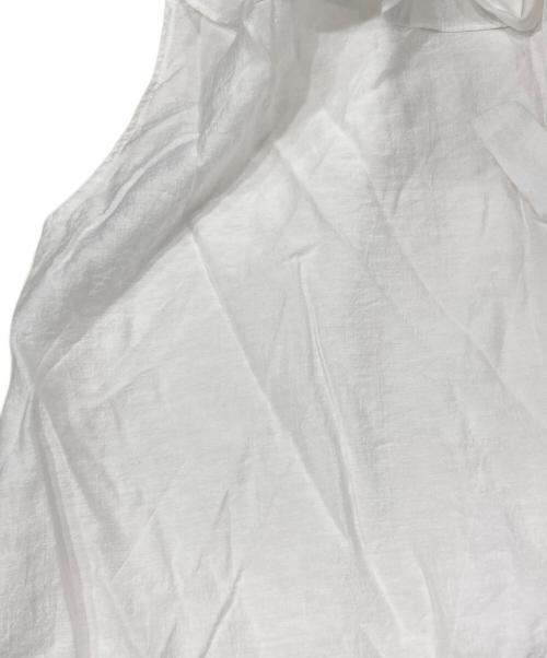 La boutique BonBon（ラブティックボンボン）La boutique BonBon (ラブティックボンボン) ギャザーフリルリボンノースリブラウス ホワイト サイズ:Freeの古着・服飾アイテム