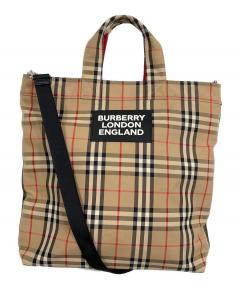 中古・古着通販】BURBERRY (バーバリー) ノヴァチェックトートバッグ