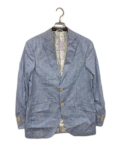 ETRO（エトロ）ETRO (エトロ) ペイズリー柄テーラードジャケット ブルー サイズ:48の古着・服飾アイテム