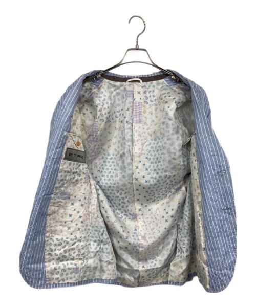 ETRO（エトロ）ETRO (エトロ) ペイズリー柄テーラードジャケット ブルー サイズ:48の古着・服飾アイテム