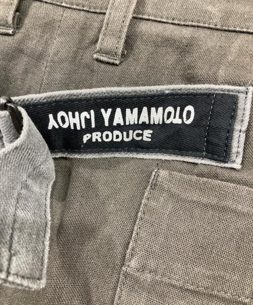 Yohji Yamamoto pour homme（ヨウジヤマモト プールオム）Yohji Yamamoto pour homme (ヨウジヤマモト プールオム) 右前リネン布付きコットンワイドパンツ グレー サイズ:2の古着・服飾アイテム
