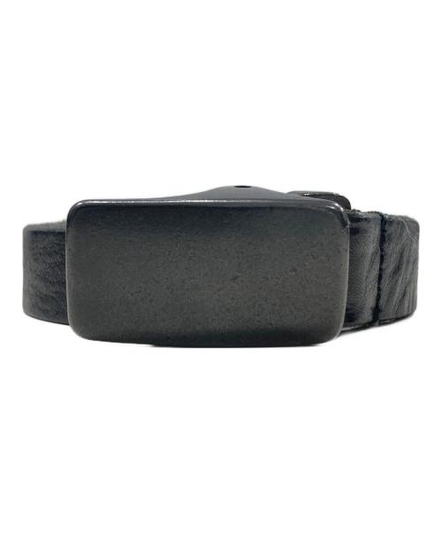 YOHJI YAMAMOTO（ヨウジヤマモト）YOHJI YAMAMOTO (ヨウジヤマモト) レザーベルト ブラックの古着・服飾アイテム